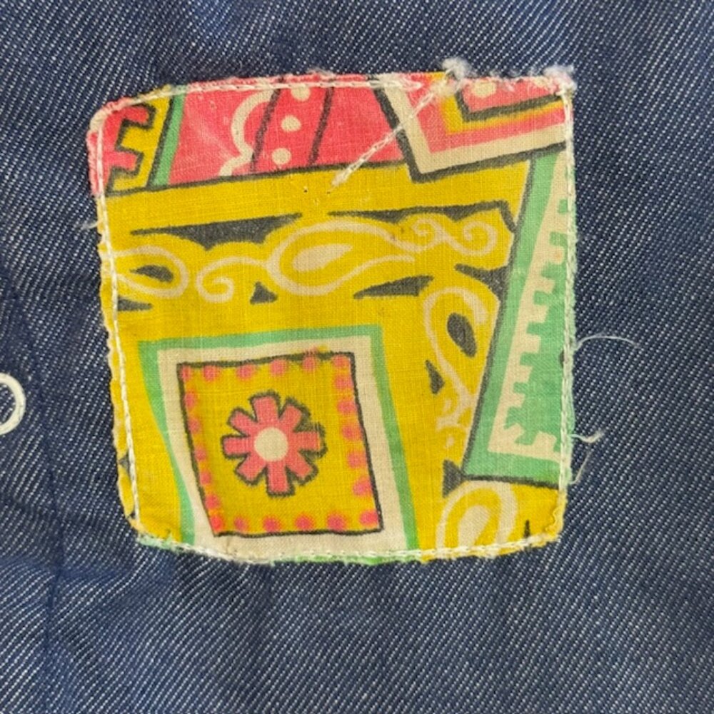 Vintage Bib Overalls Baby Boy Toddler 18M Blue Corduroy & Denim Button Up - Picture 5 of 6